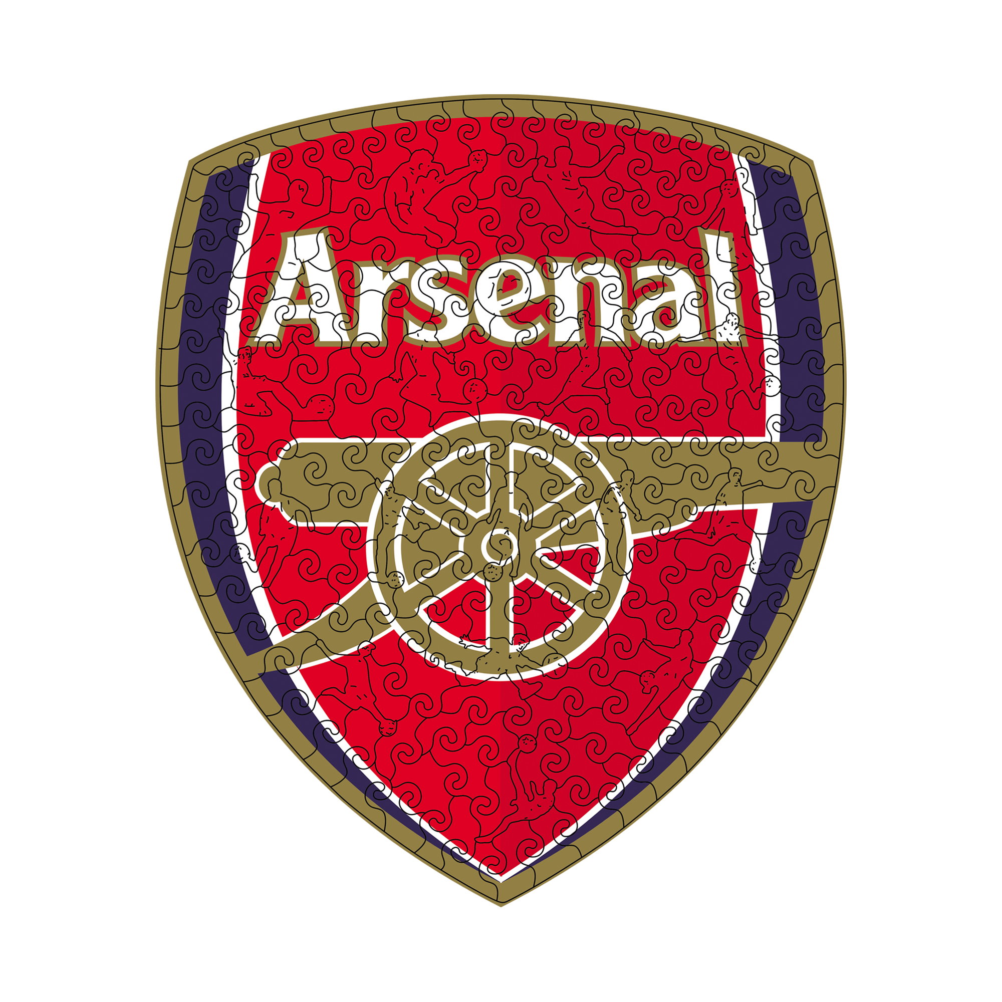 Arsenal Logo Wooden Jigsaw Puzzle