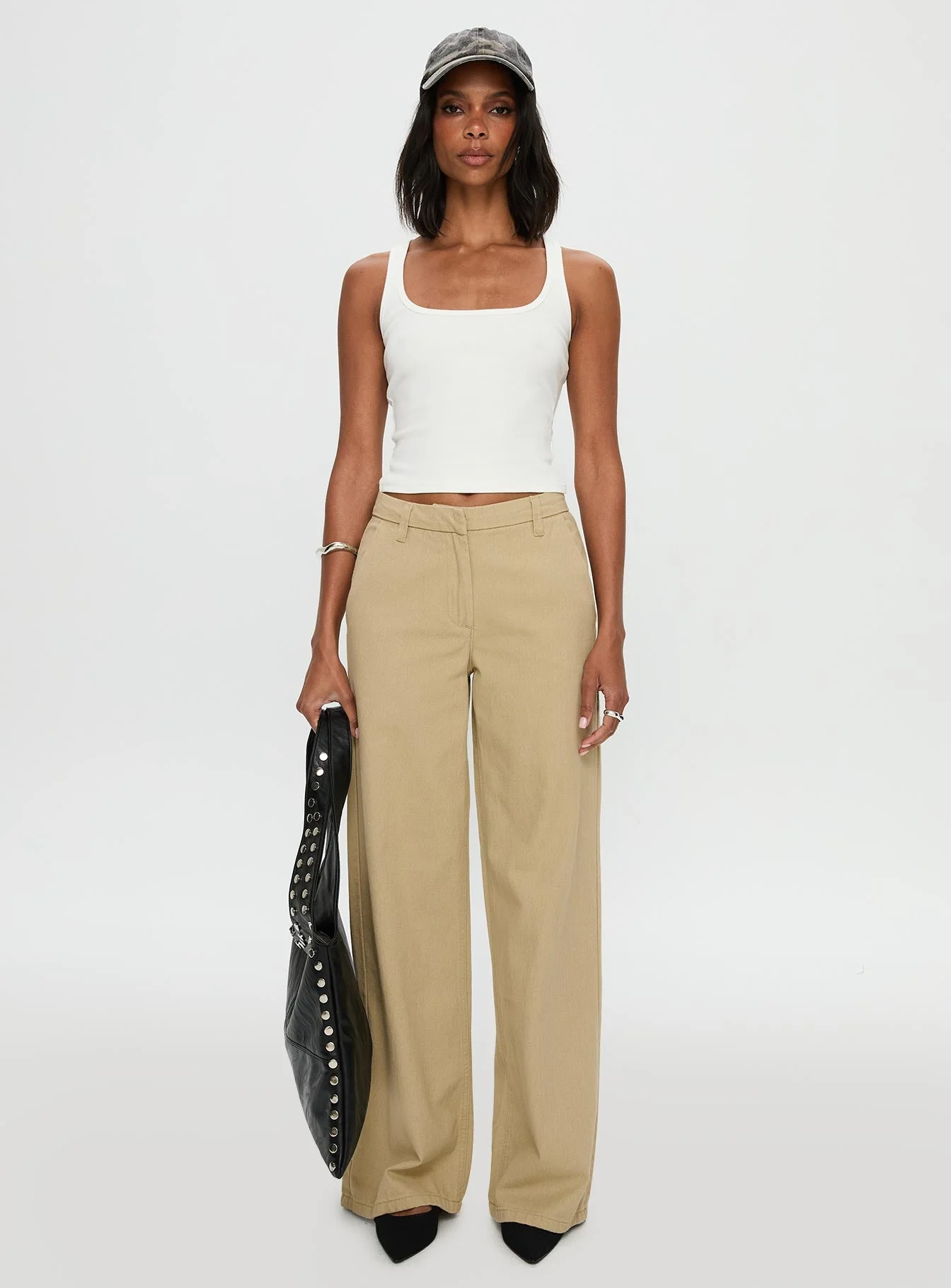 Latitude Wide Leg Pant Beige