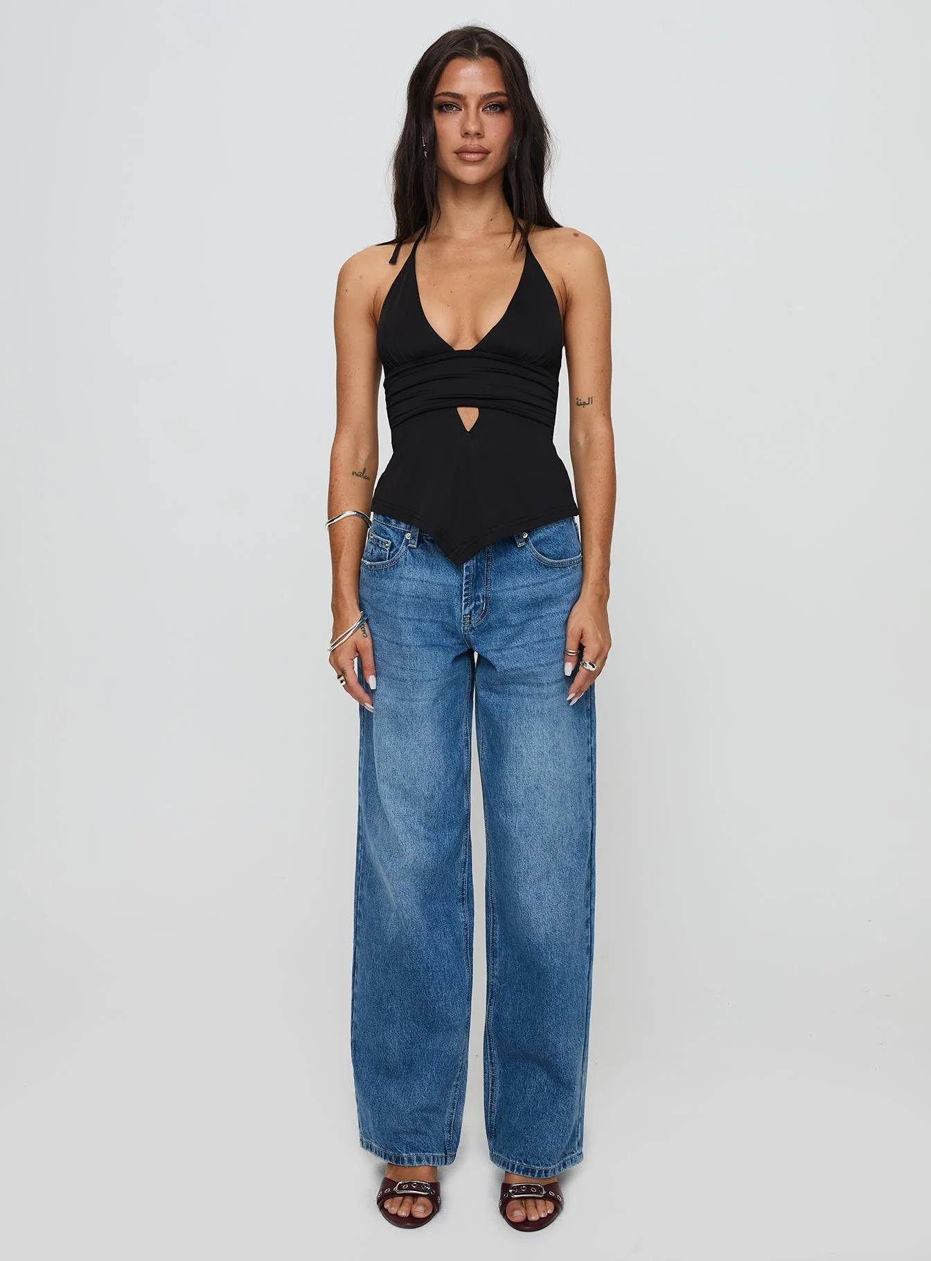 Serenitia Mid Rise Relaxed Jeans Mid Blue Wash Tall