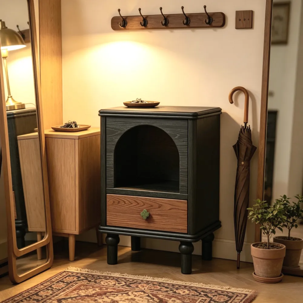 Why French Vintage Two-Tone Oak Nightstands Are Trending in Modern Homes？