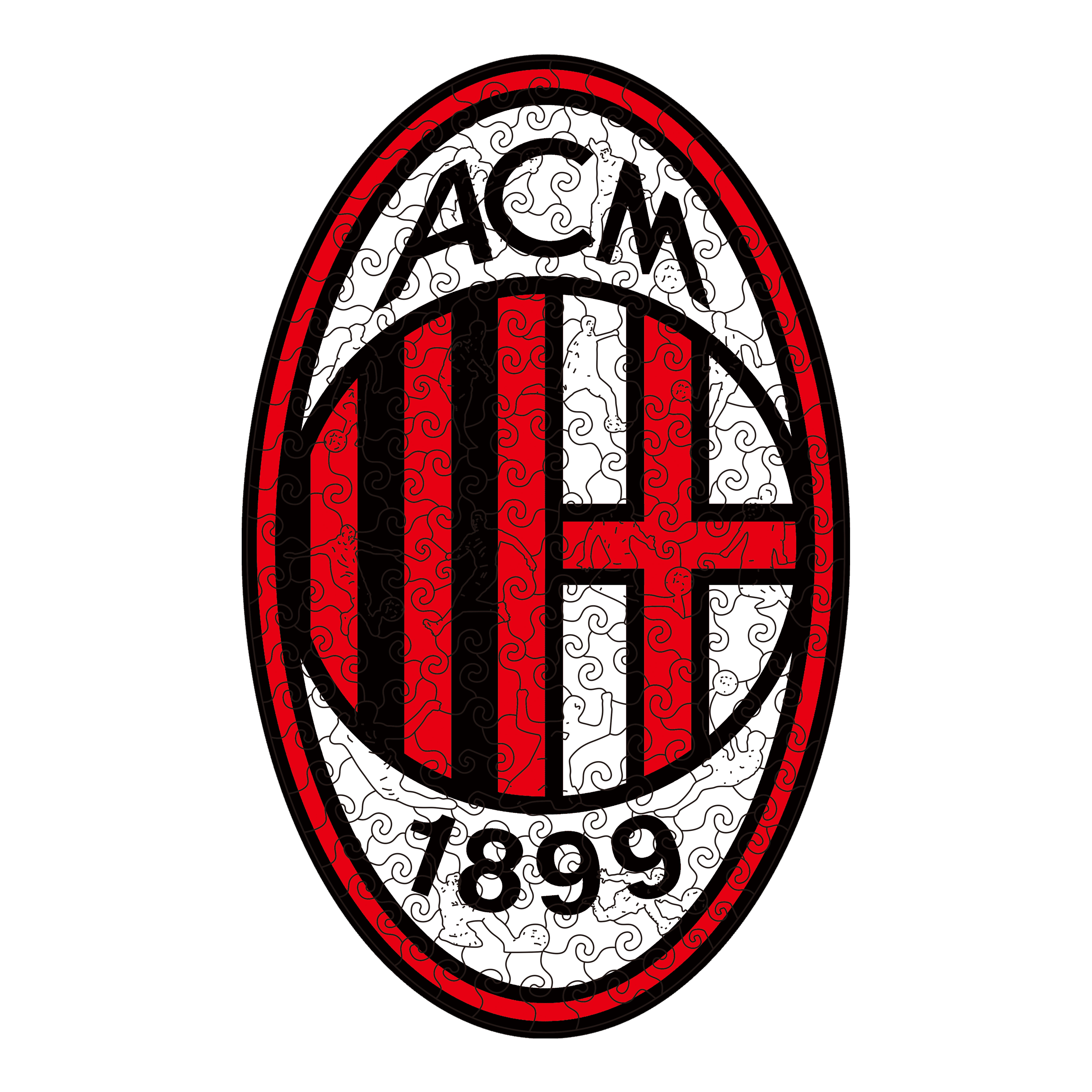 AC Milan Logo Wooden Jigsaw Puzzle