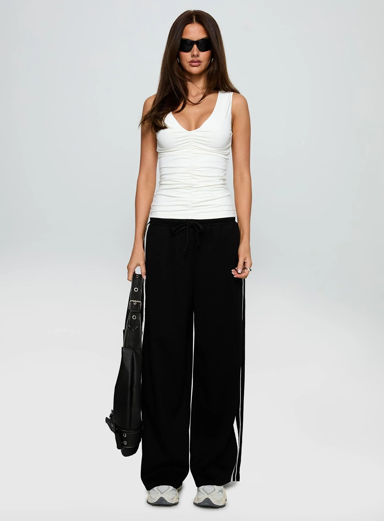 Loving Is Easy Ruched Top White
