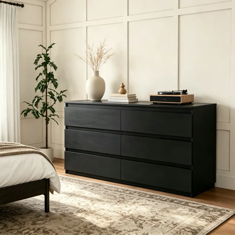 Why Wide Six-Drawer Cabinets Elevate Bedroom and Living Room Storage?