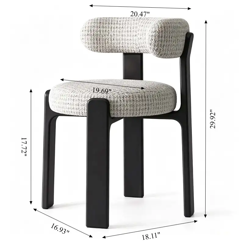 Heavy fabric dining chair