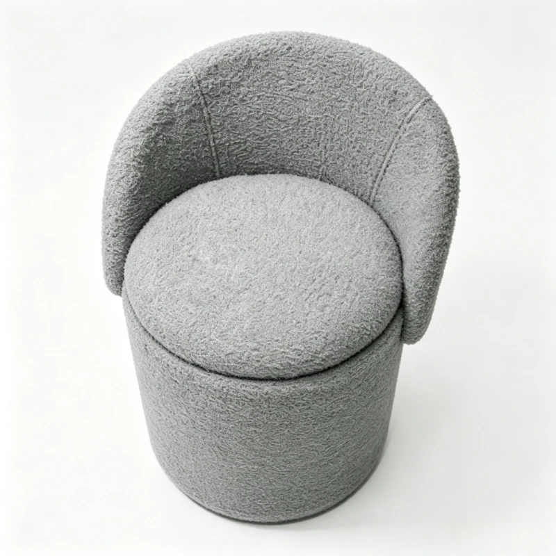 Plush Storage Ottoman