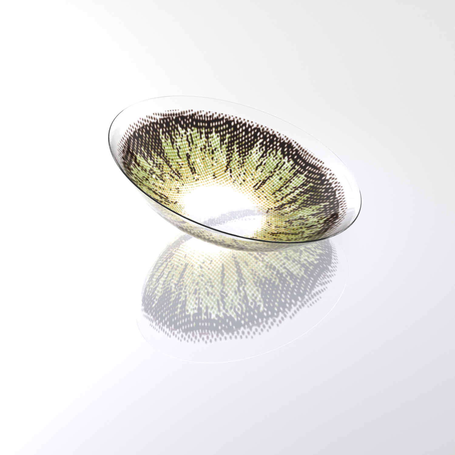 BONVIRO Olive Green Gold Feather Colored Contact Lenses | Earthy Eye Glow, 6 Months Wear