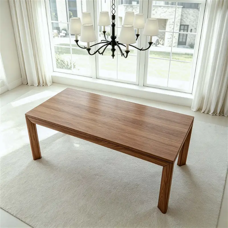 Rectangular walnut dining table（62.99-78.74
