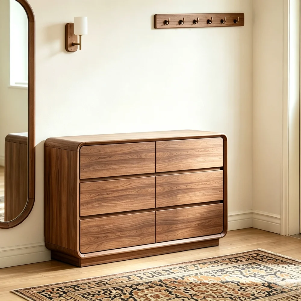 Why Hidden Handle Solid Wood Six-Drawer Cabinets Upgrade Modern Home Storage？