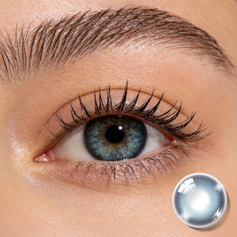 BONVIRO Ocean Mist Blue Colored Contact Lenses | Soft Ocean Blue Tone | 6 Months Wear