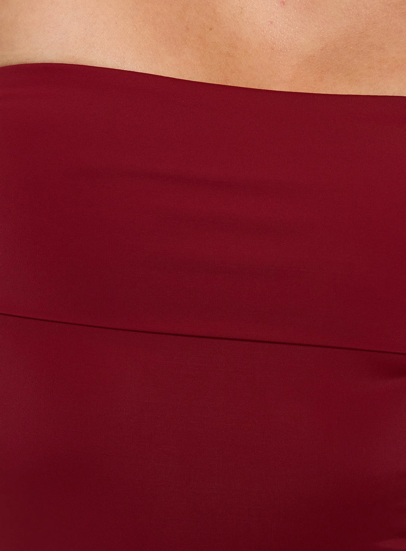Niner Strapless Bodysuit Burgundy