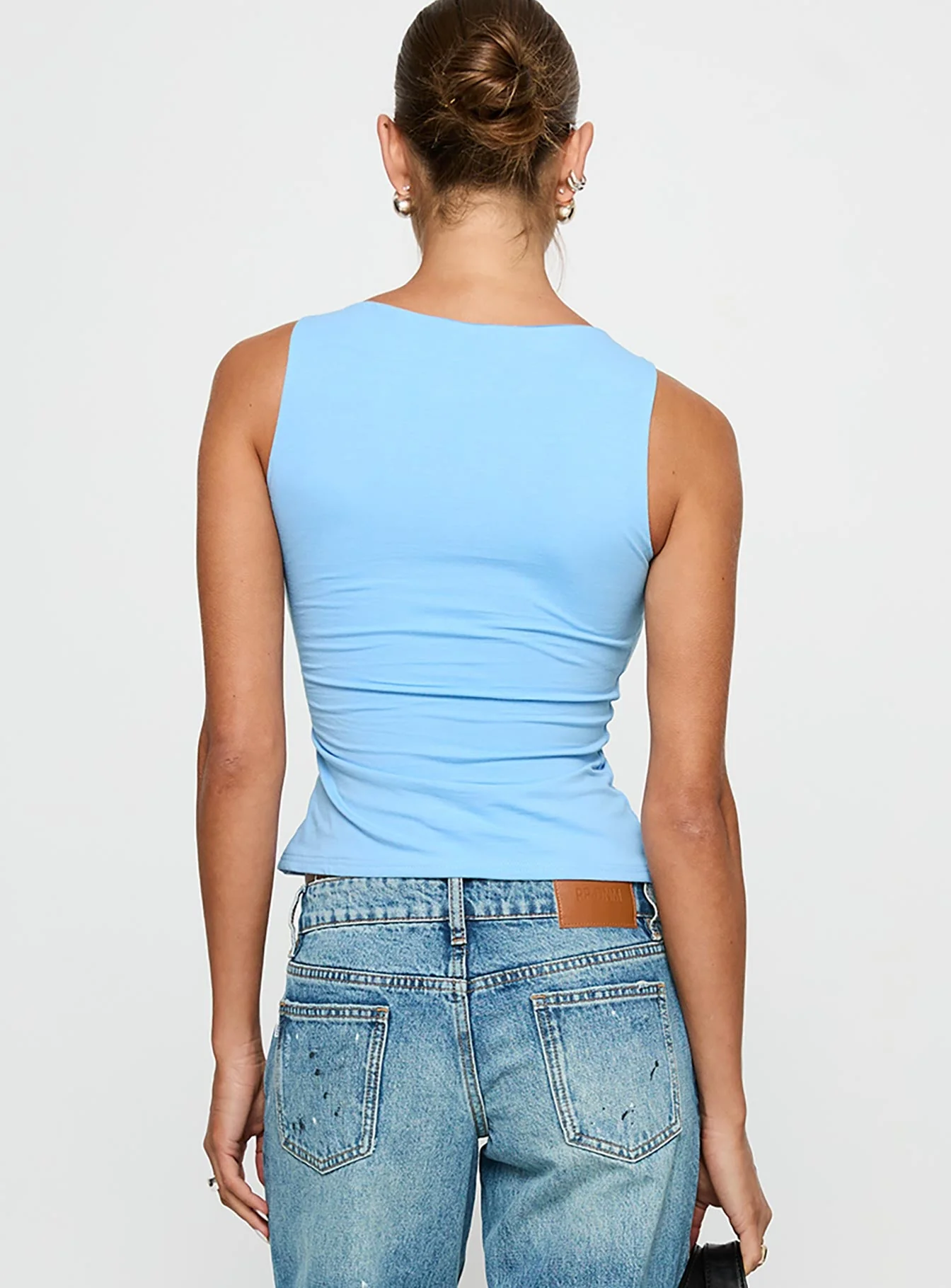 Lose Your Number High Neck Top Blue