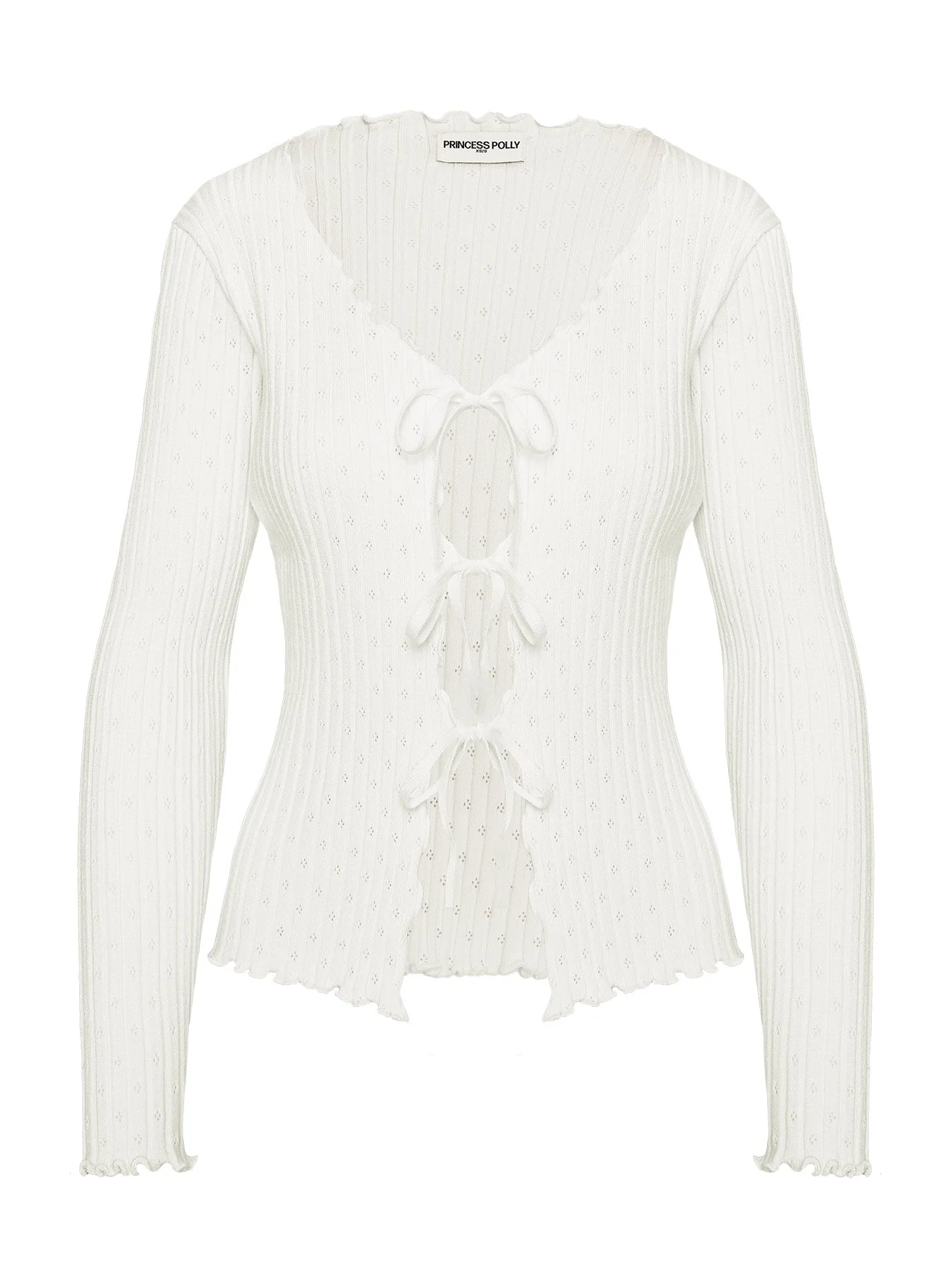 Girl Gone Wild Long Sleeve Top White