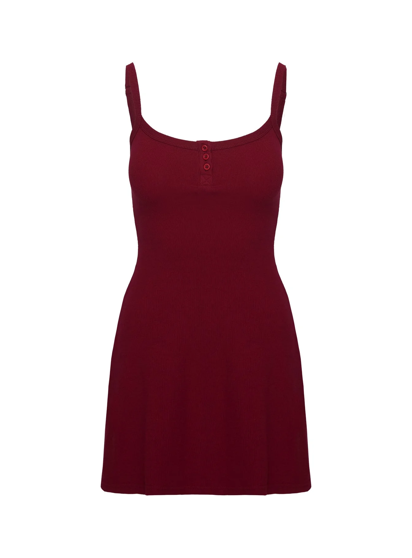 Baseline Rib Mini Dress Red