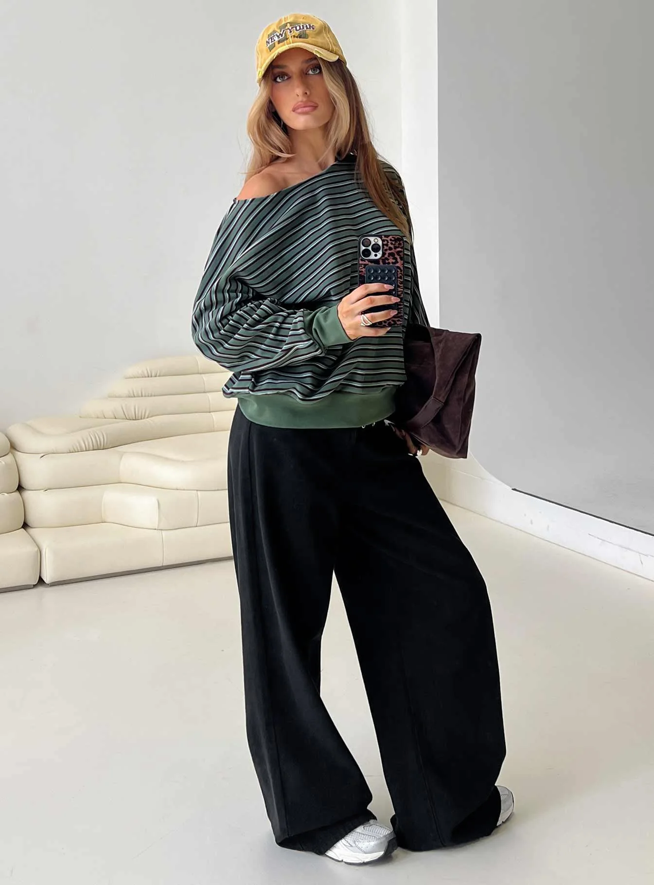 Zaylah Contrast Cuff Jumper Green