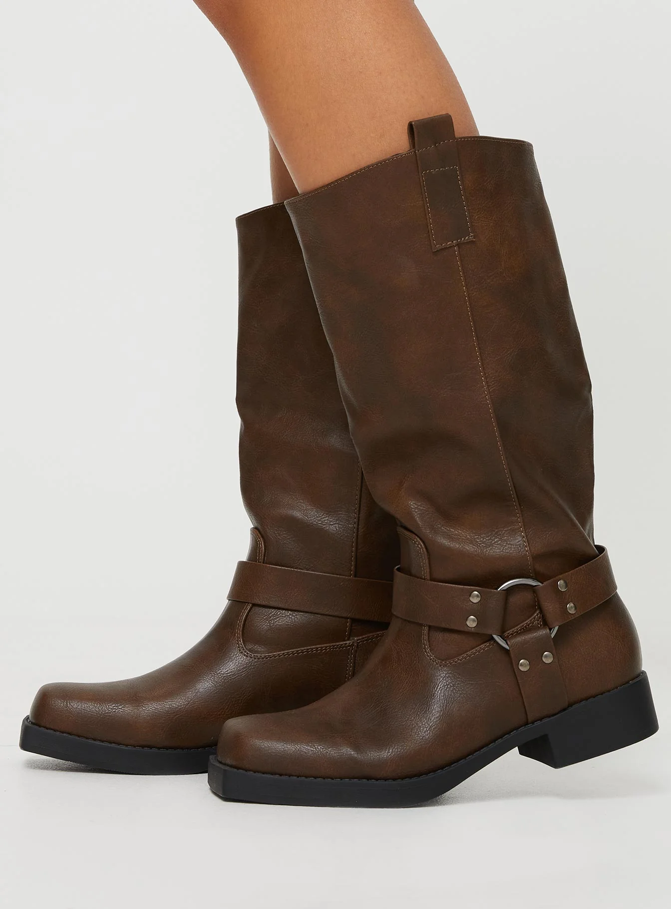 Wrecked Western Boots Brown