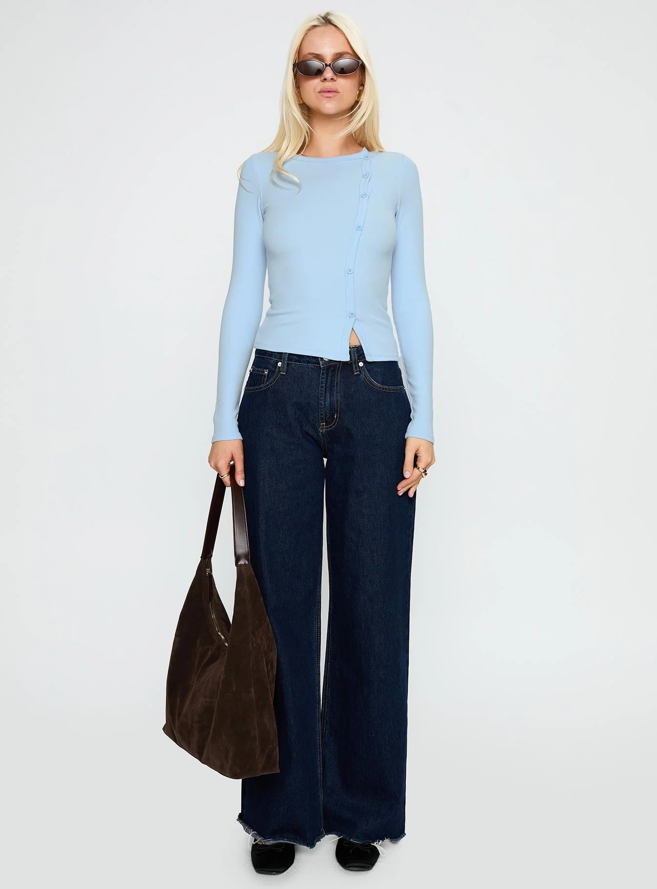 Passoni Long Sleeve Top Blue