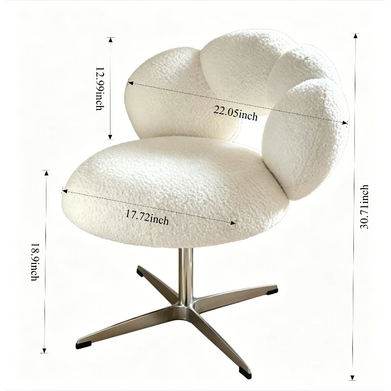 Cat Paw Plush Makeup Chair