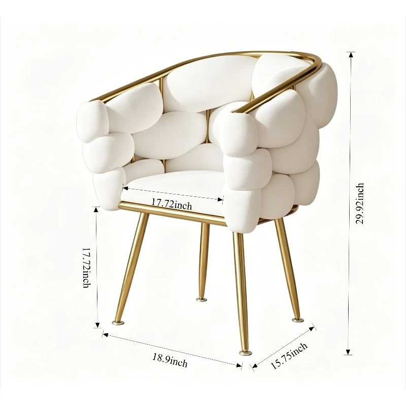 Bubble makeup stool, velvet