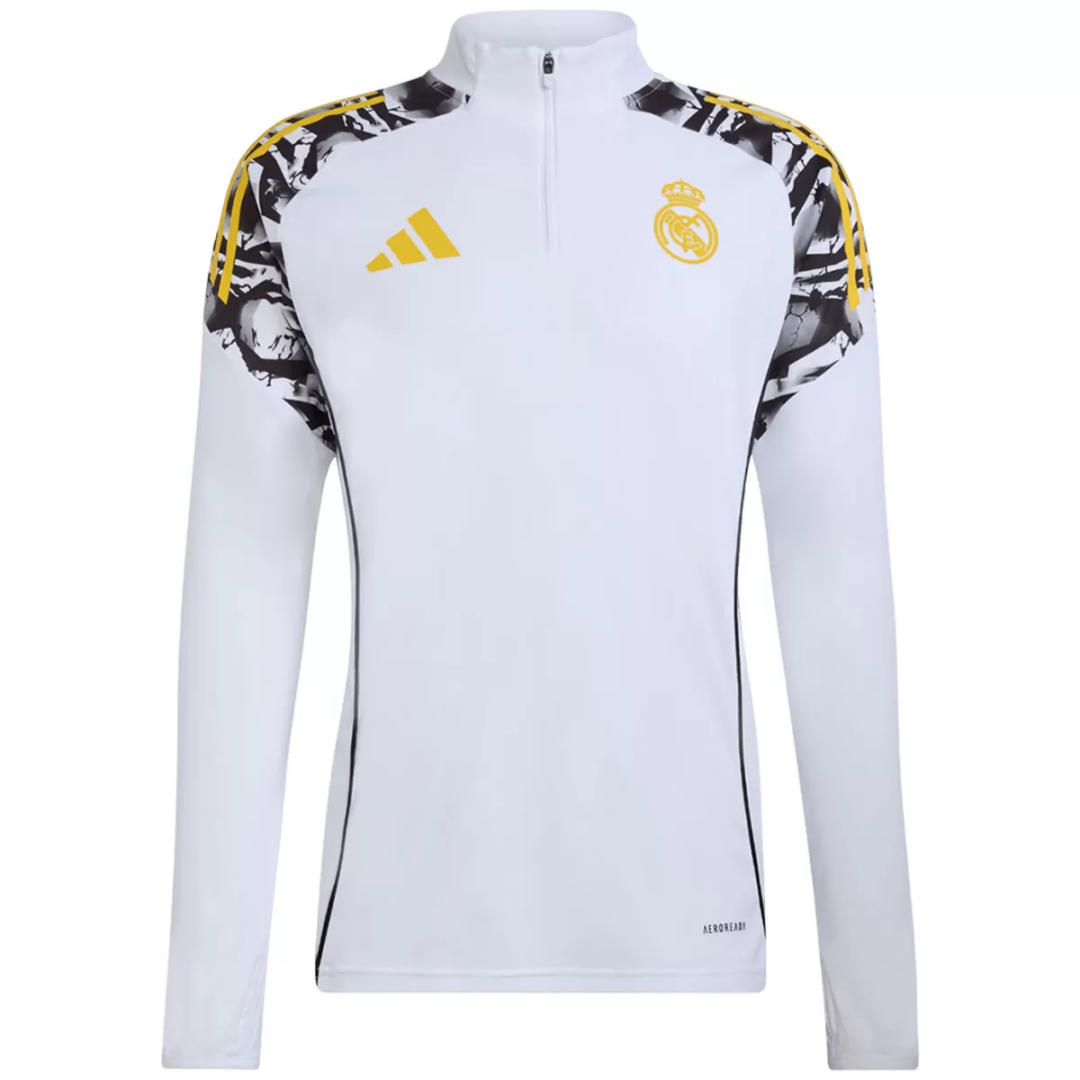 Kid's Real Madrid x Marvel Zipper Sweatshirt Kit(Top+Pants) White 2025/26
