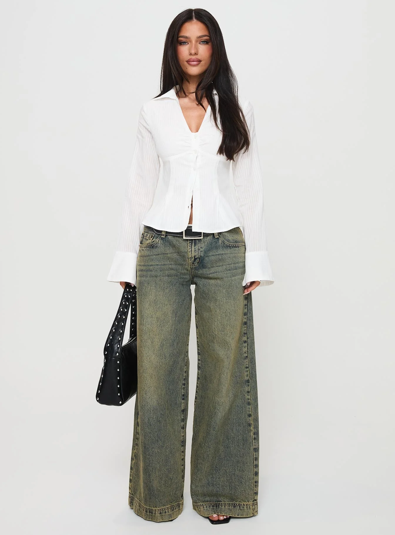 Elowenn Long Sleeve Top White