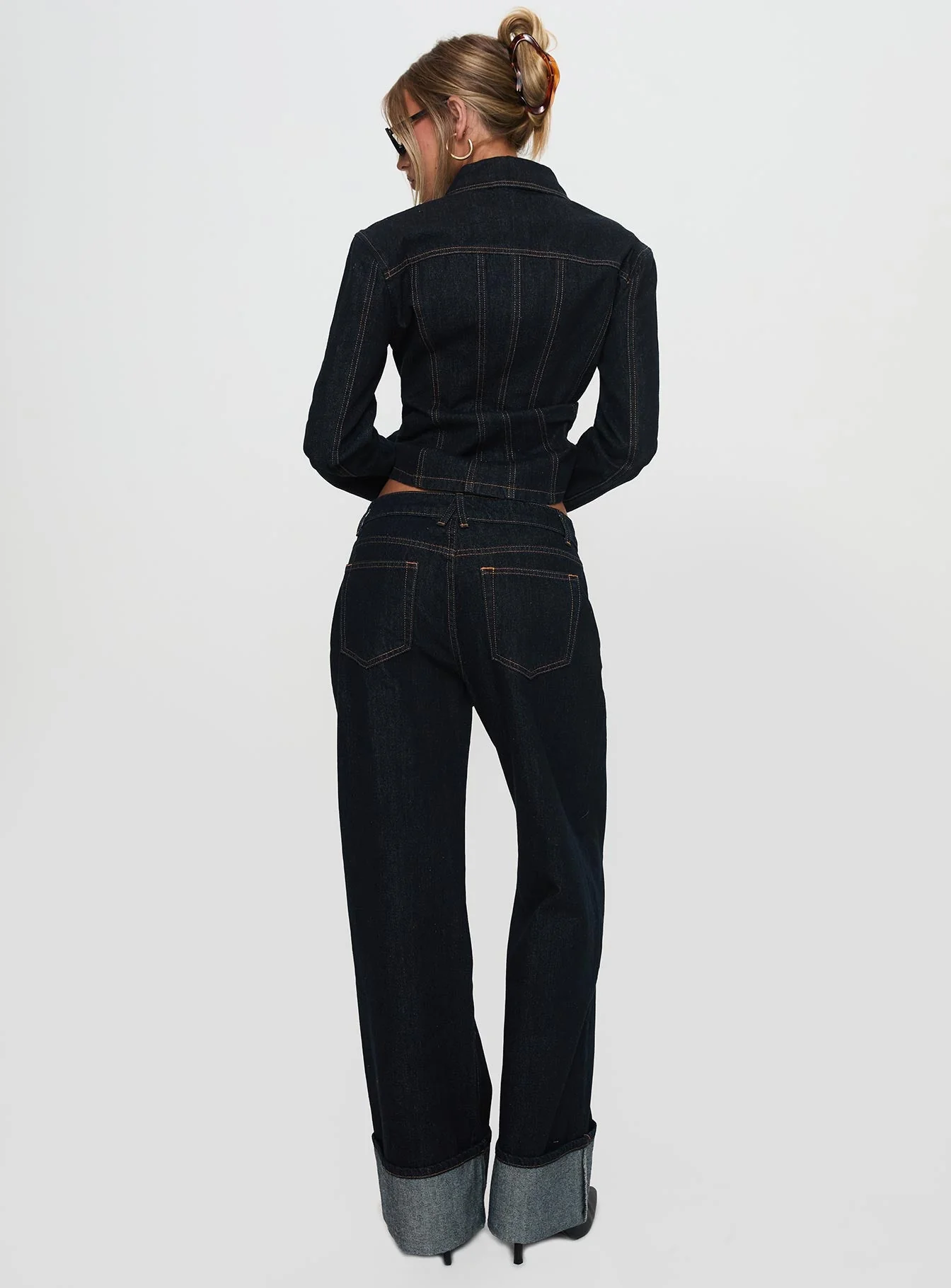 Top Model Cuffed Jean Dark Denim