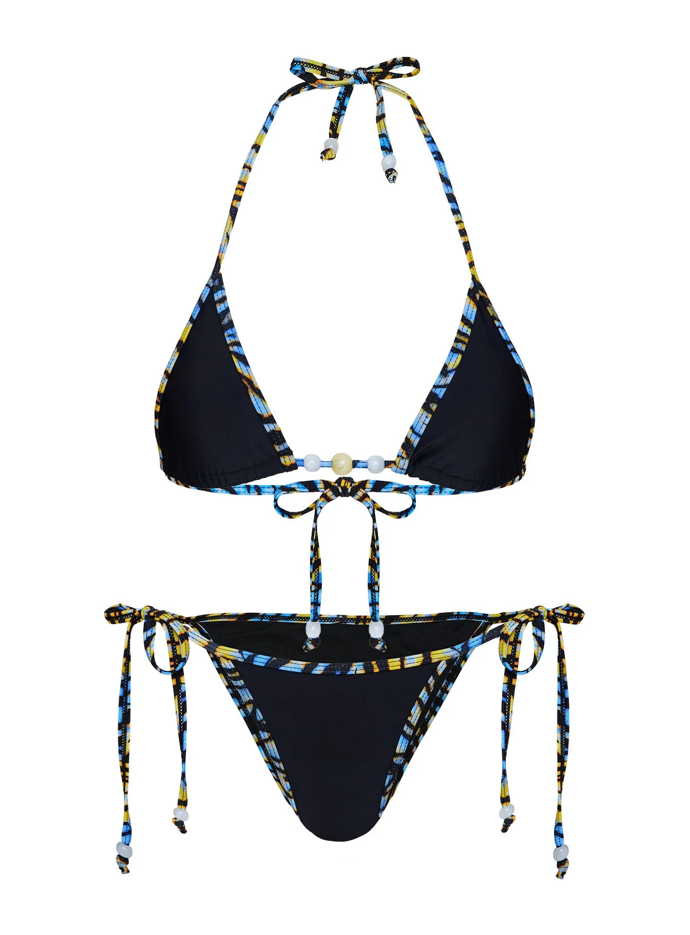 Beasley Tie Side Bikini Bottoms Black / Zebra