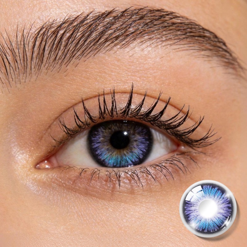 BONVIRO Nebula Violet Blue Contacts – Stunning Purple-Blue Gradient, 6 Months Wear