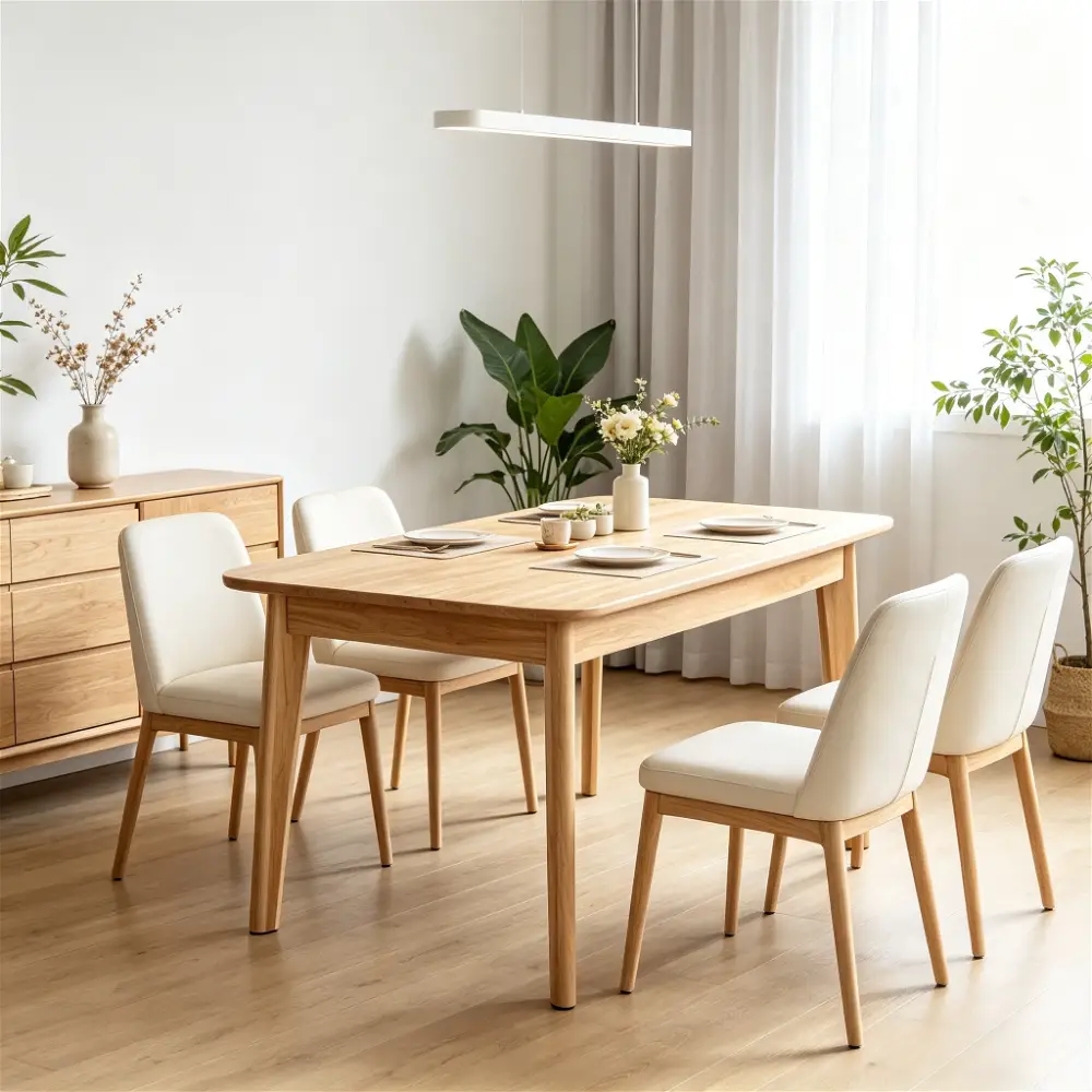Why Simple Rounded Corner Solid Wood Dining Tables Fit Modern Homes？