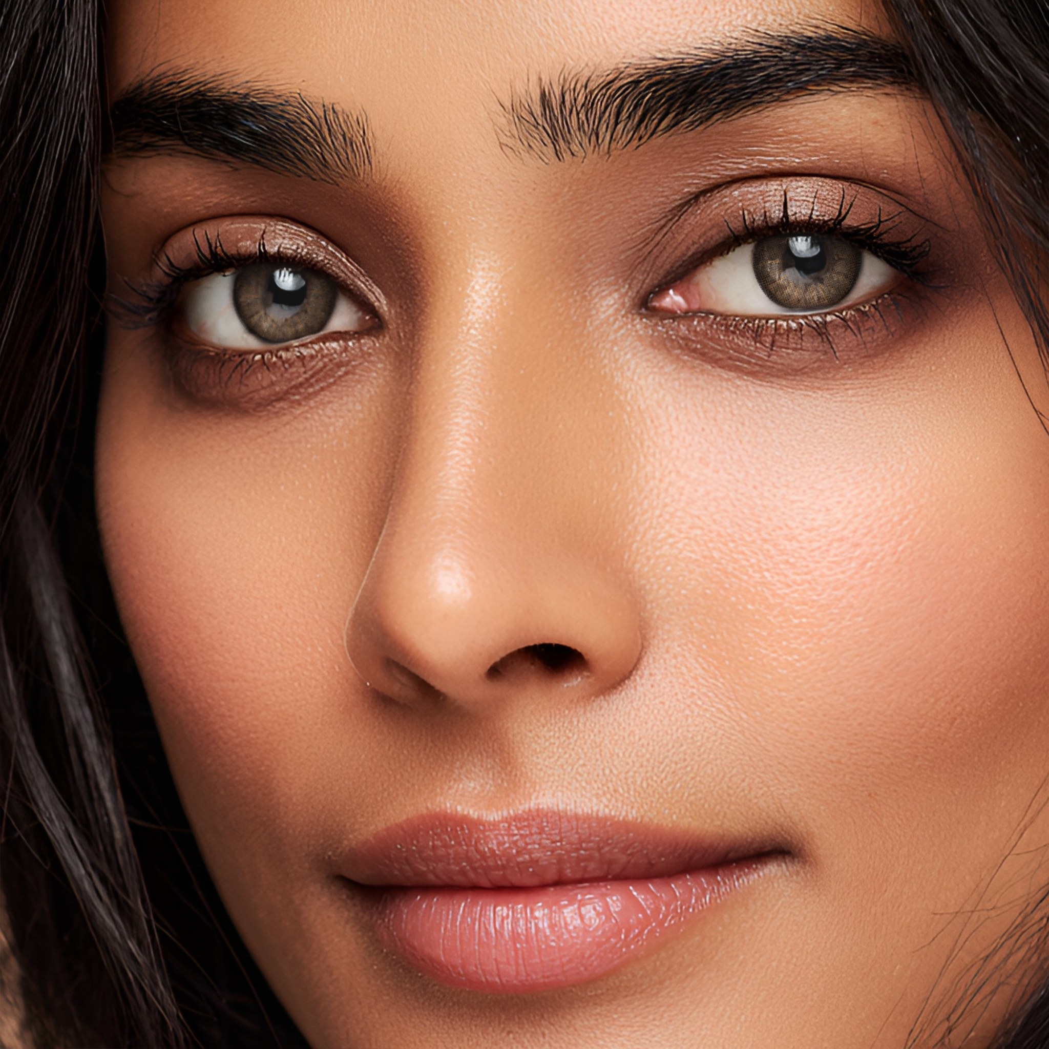 BONVIRO Soft Tea Brown Colored Contacts – Golden Hazel Blend for Dark Eyes | 6 Months Wear