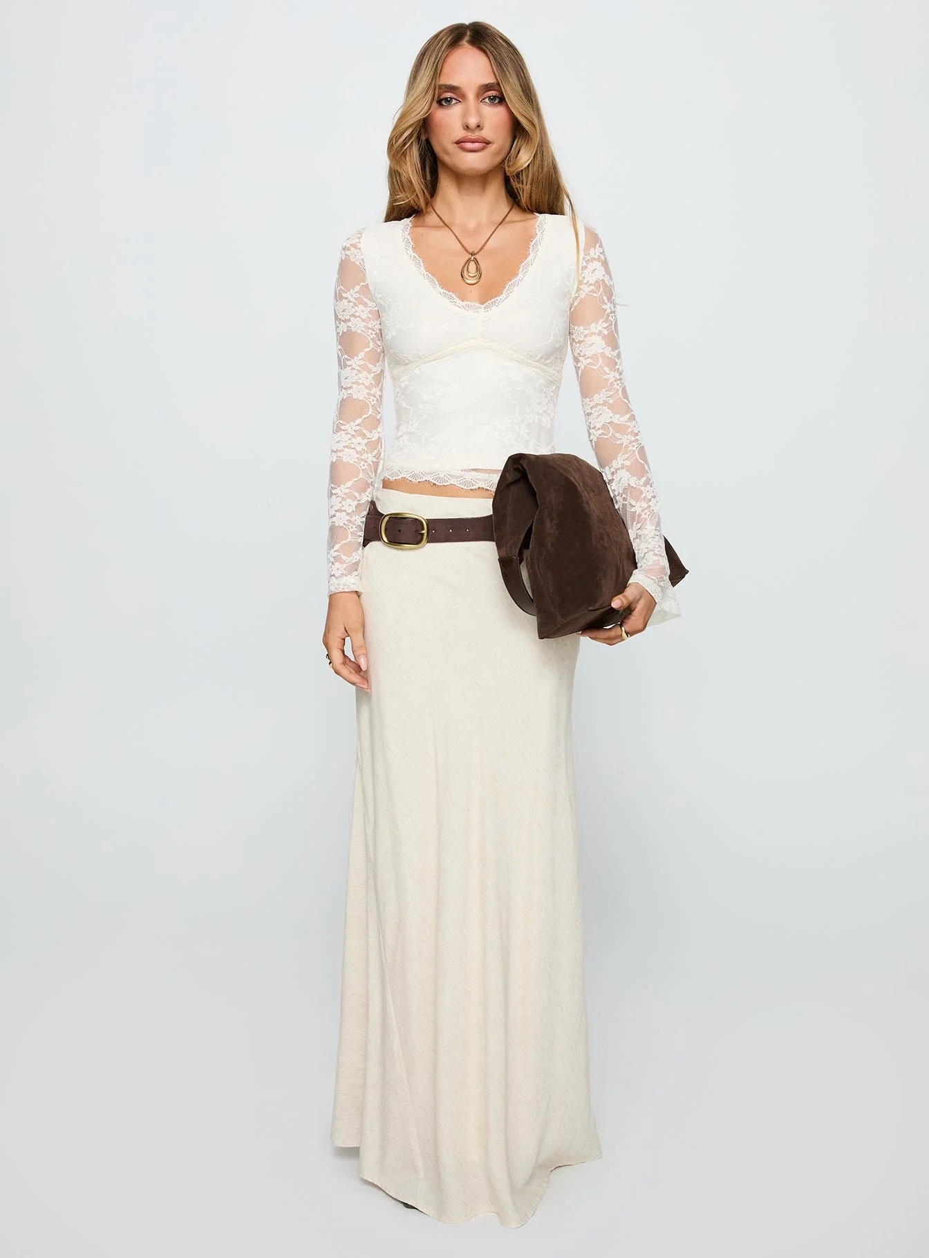 Pitter Long Sleeve Top Cream