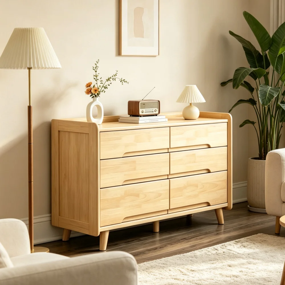 Why All-Solid-Wood Six-Drawer Cabinets Elevate Home Storage in 2026？