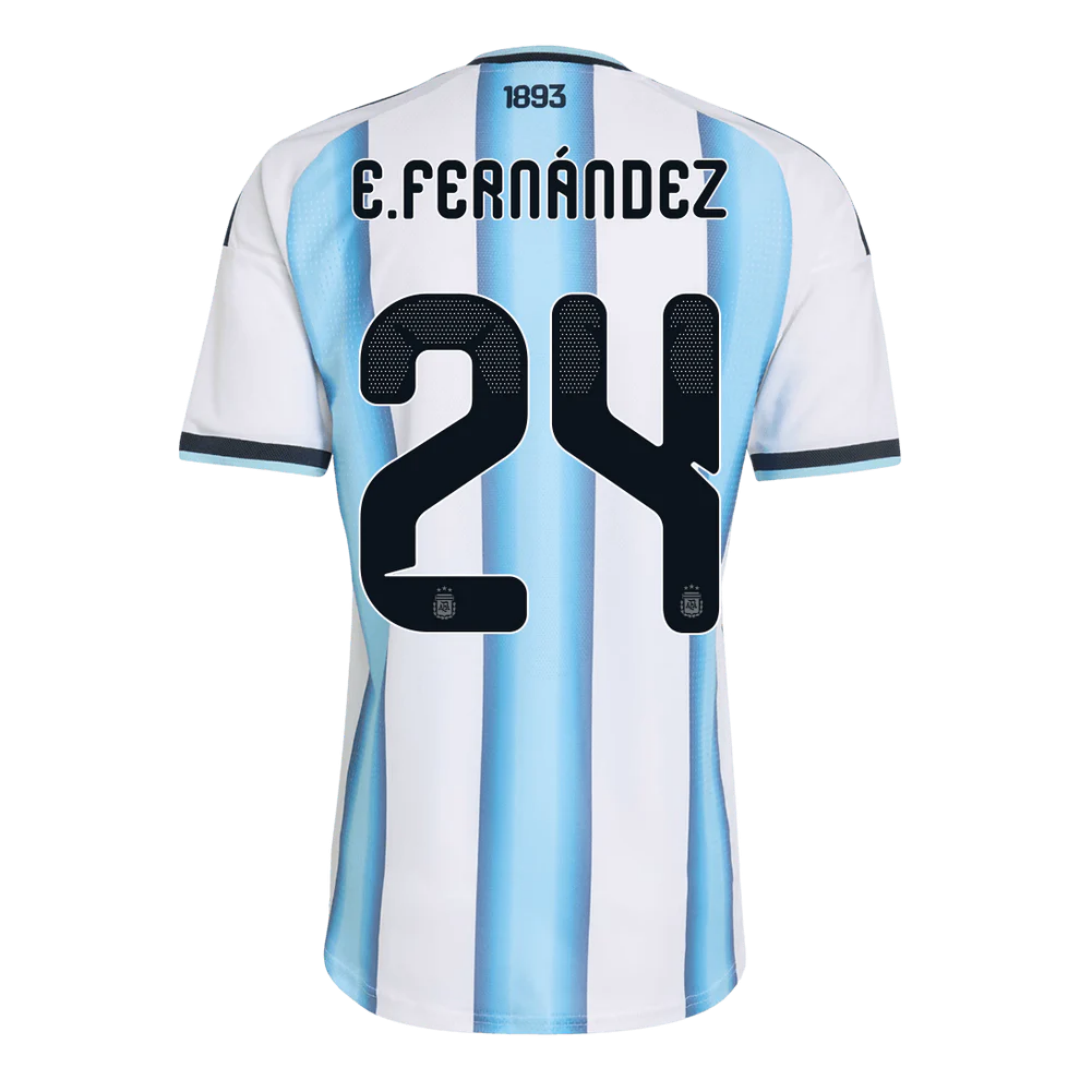 E. FERNANDEZ #24 Argentina Home Jersey World Cup 2026