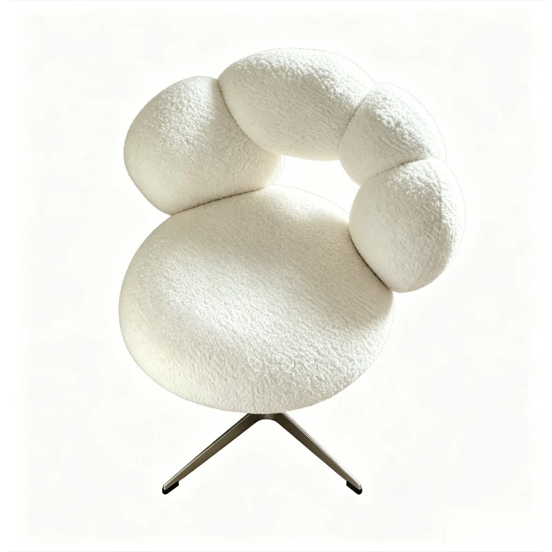 Cat Paw Plush Makeup Chair