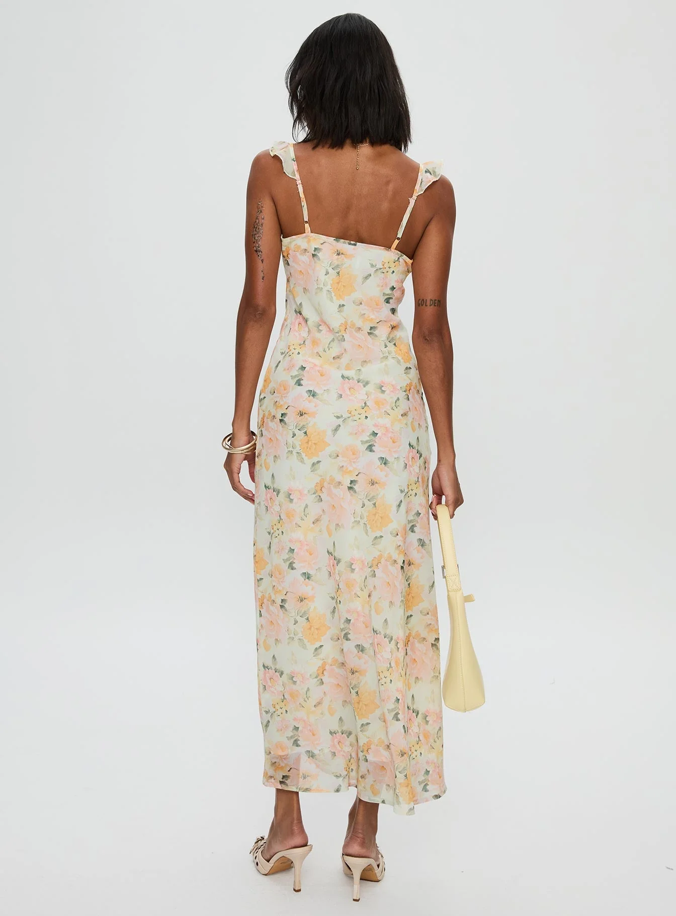 On A Wave Frill Detail Maxi Dress Multi