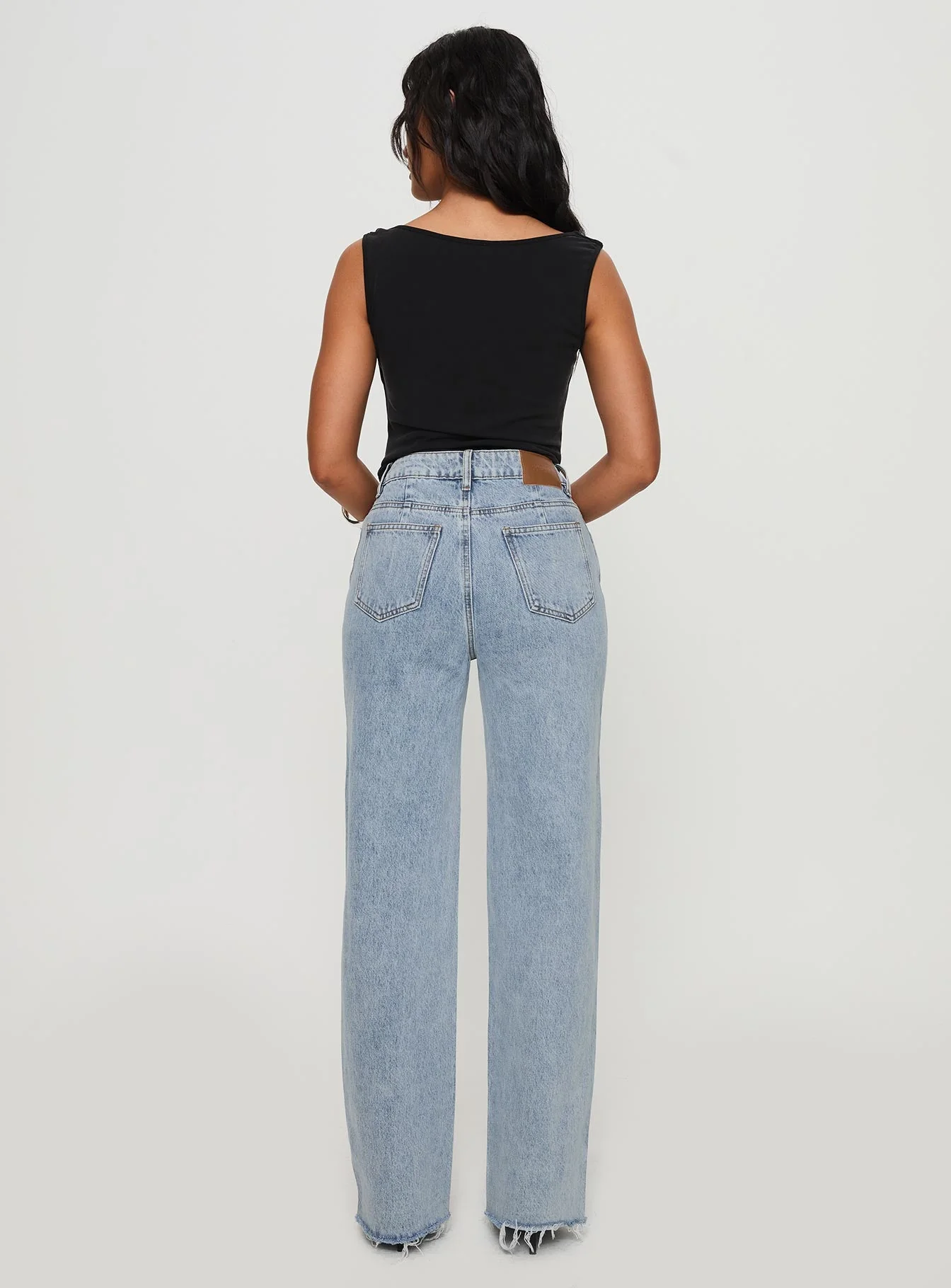 Karlina High Rise Straight Leg Jean Light Wash