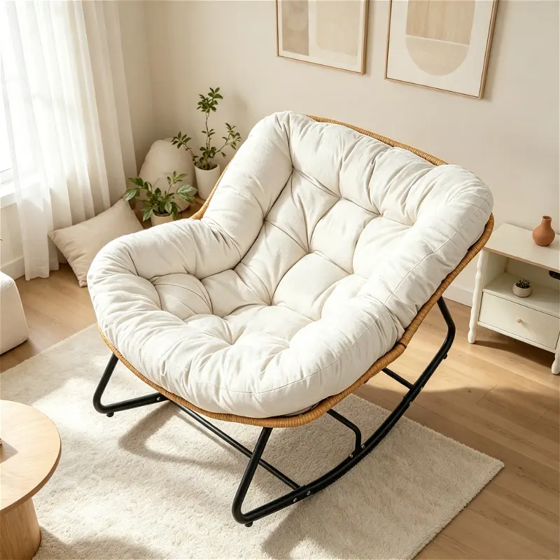 Wicker rocking chair, linen(39.76