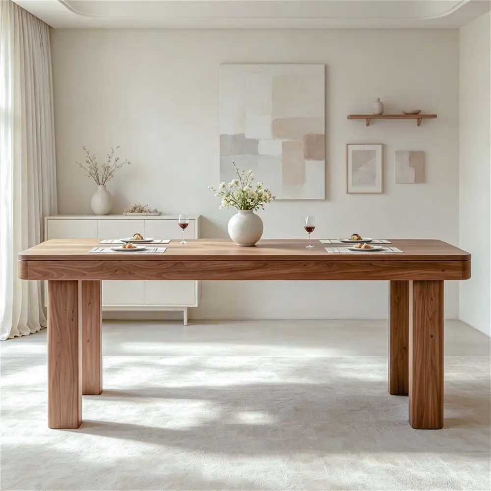This Solid Walnut Rectangular Dining Table Becomes The Heart Of My Home Gathering Moments
