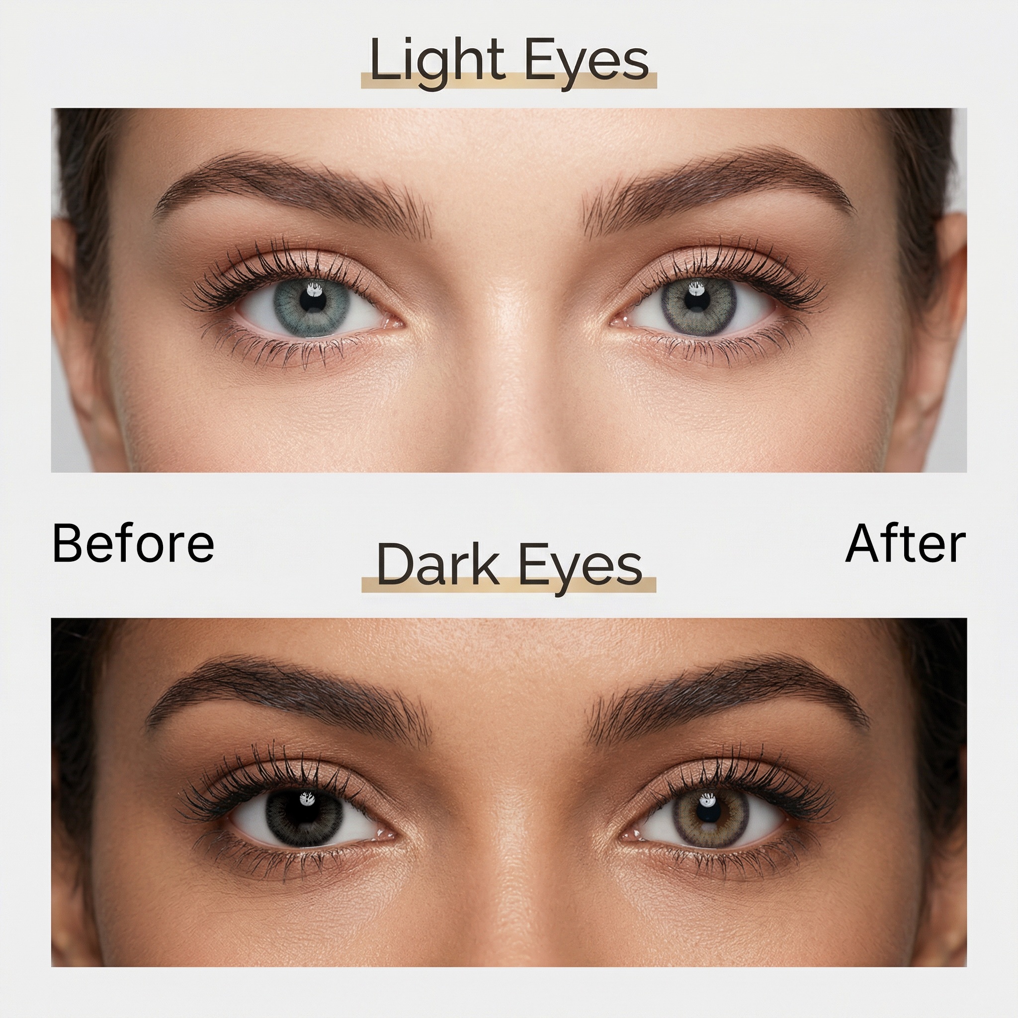 BONVIRO Velvet Cocoa Colored Contacts – Natural Muted Chocolate Lenses for Dark Eyes | 6 Months Wear