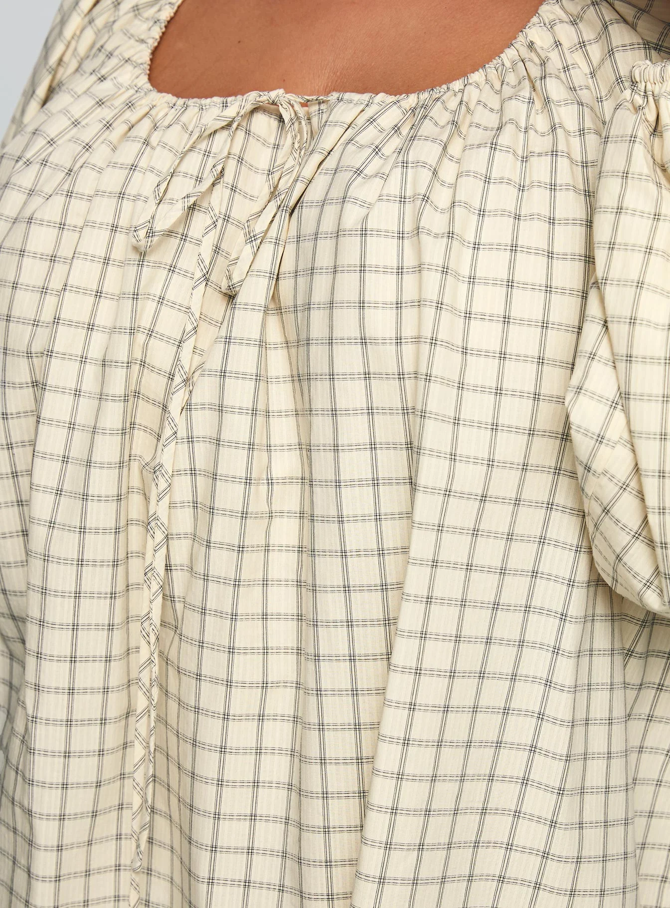 Preacher Playsuit White Check Curve
