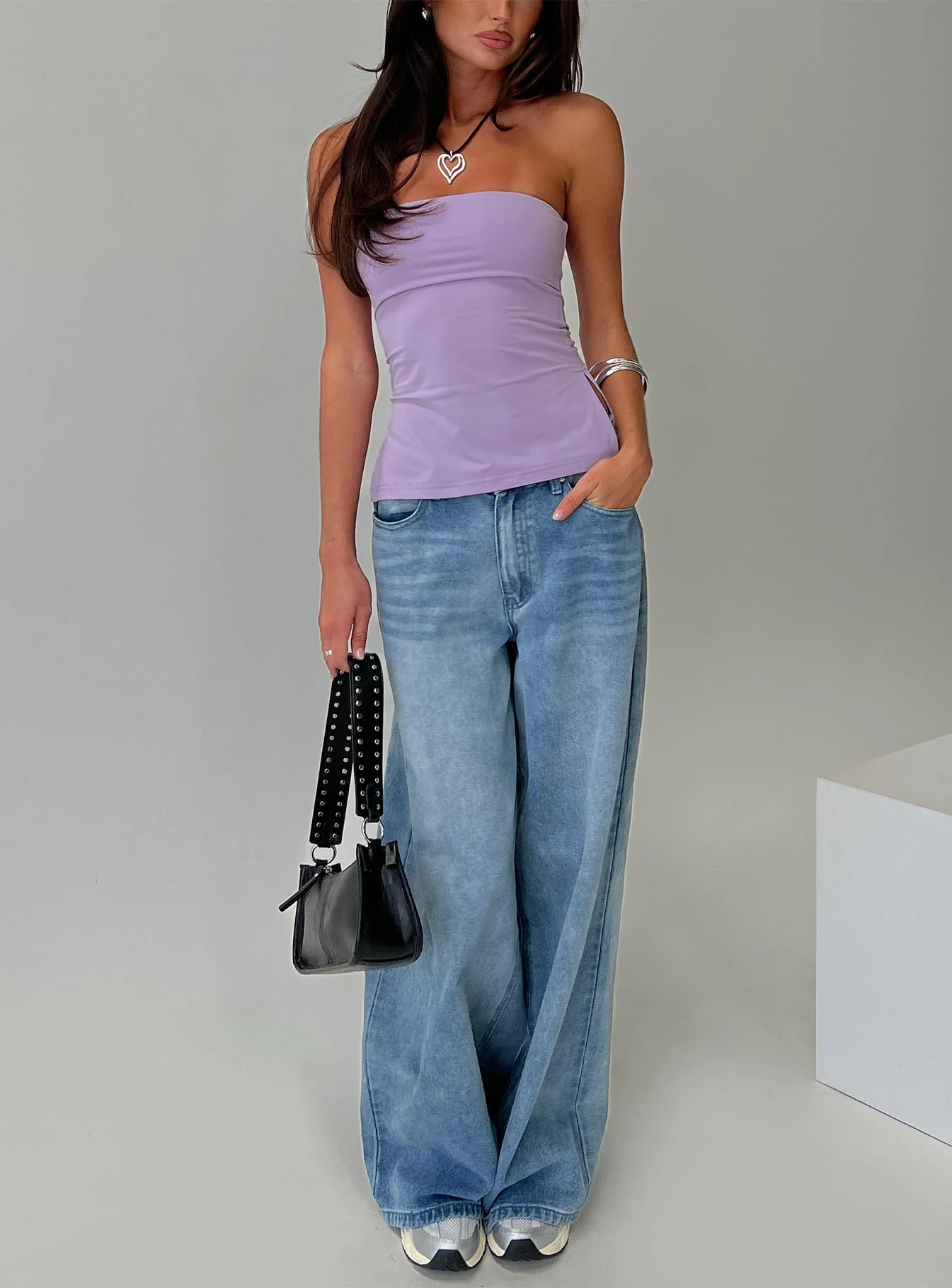 Strutter Strapless Top Purple