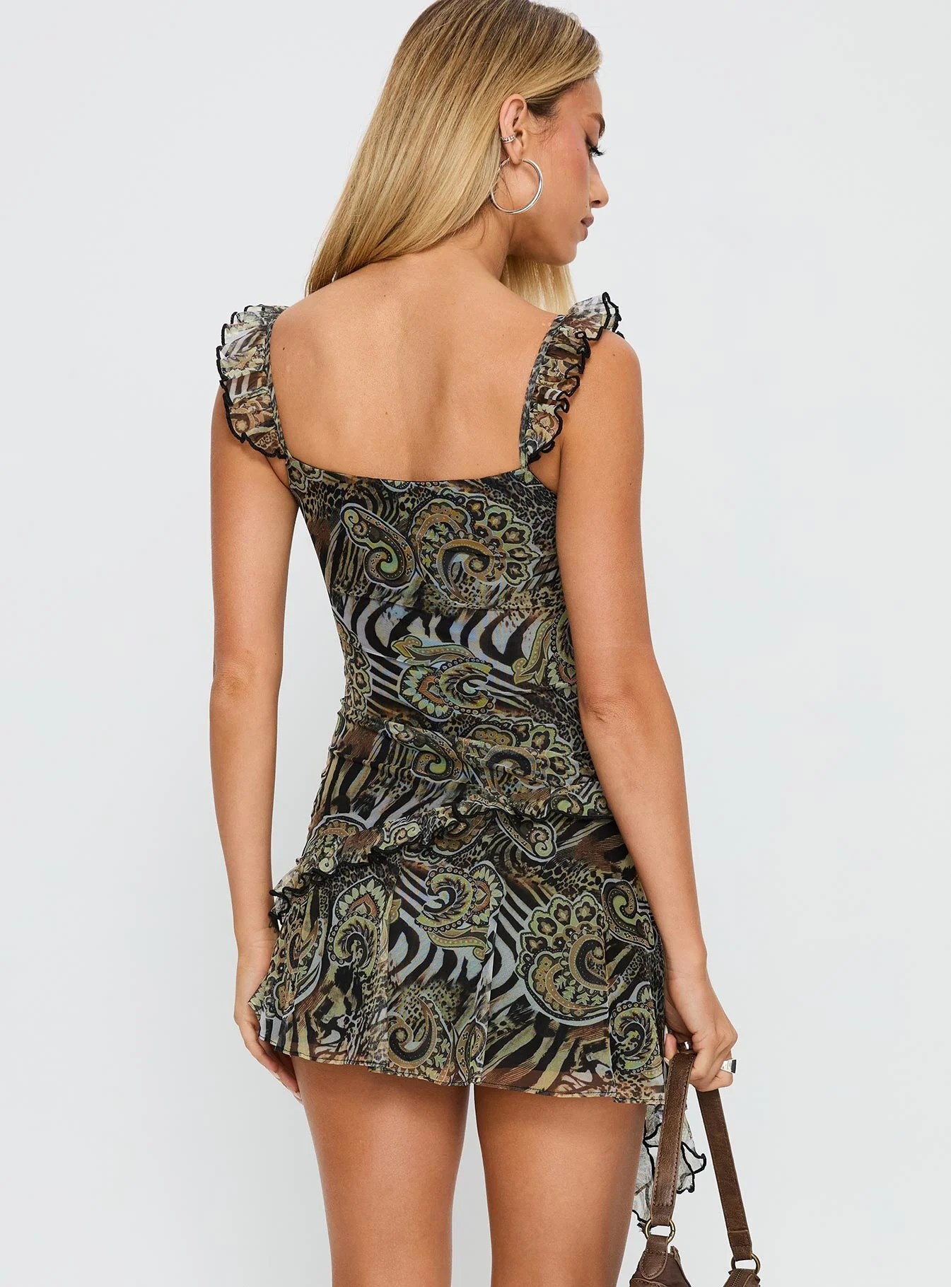 My Lifeline Frill Mini Dress Zebra