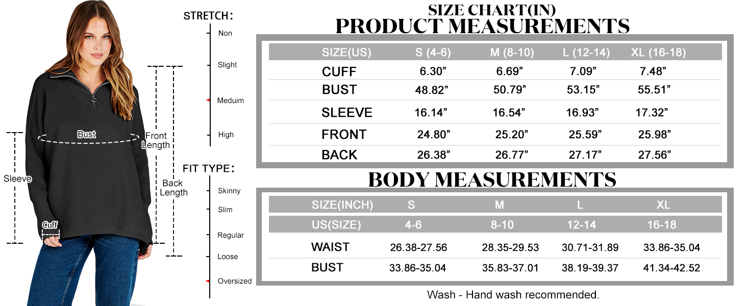 Women Quarter Zip Oversized Casual Loose Rib Knit Cozy Pullover Sweaters Top 2025 Fall Fashion 802