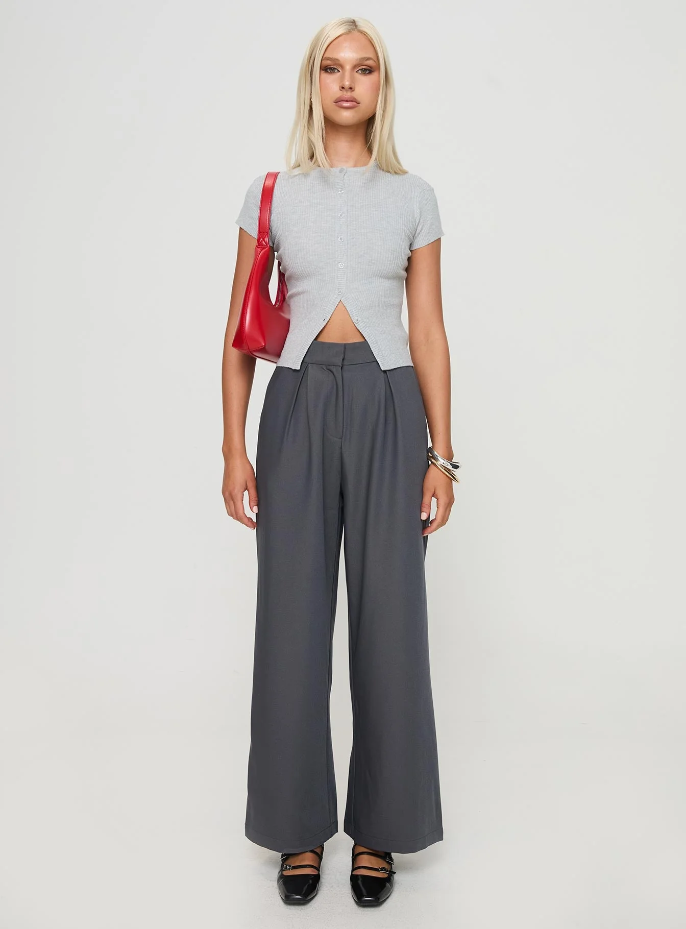 Suzu Knit Top Grey
