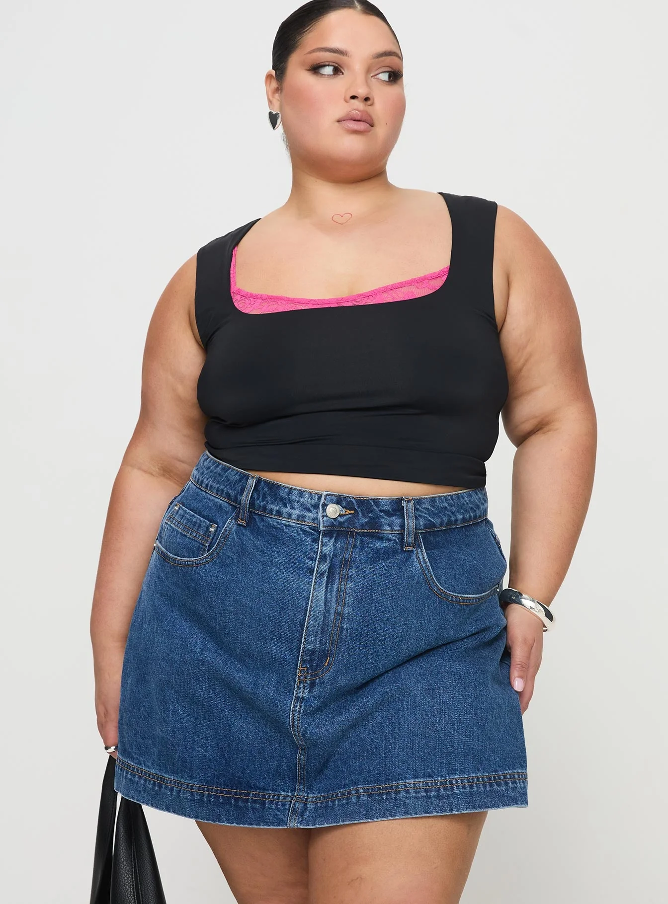 Gazelle Denim Skort Mid Wash Curve