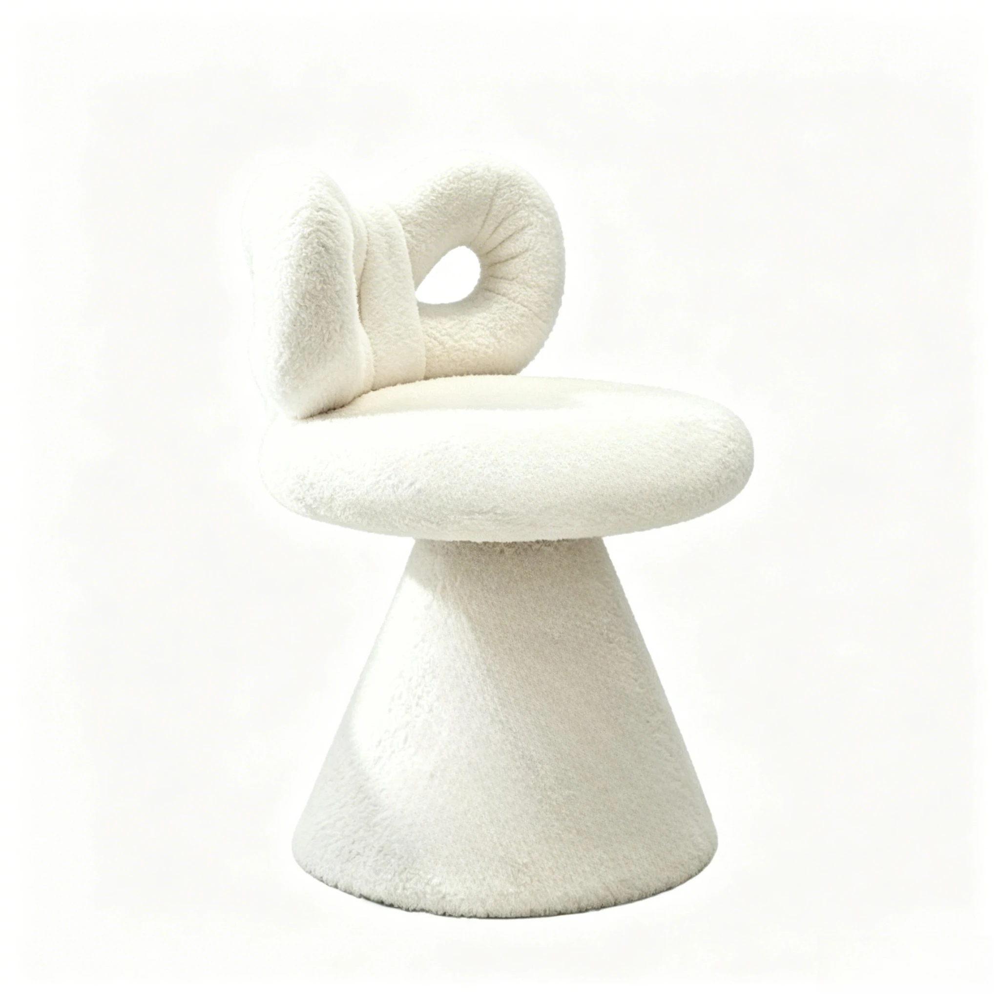 Bowknot Round Makeup Stool