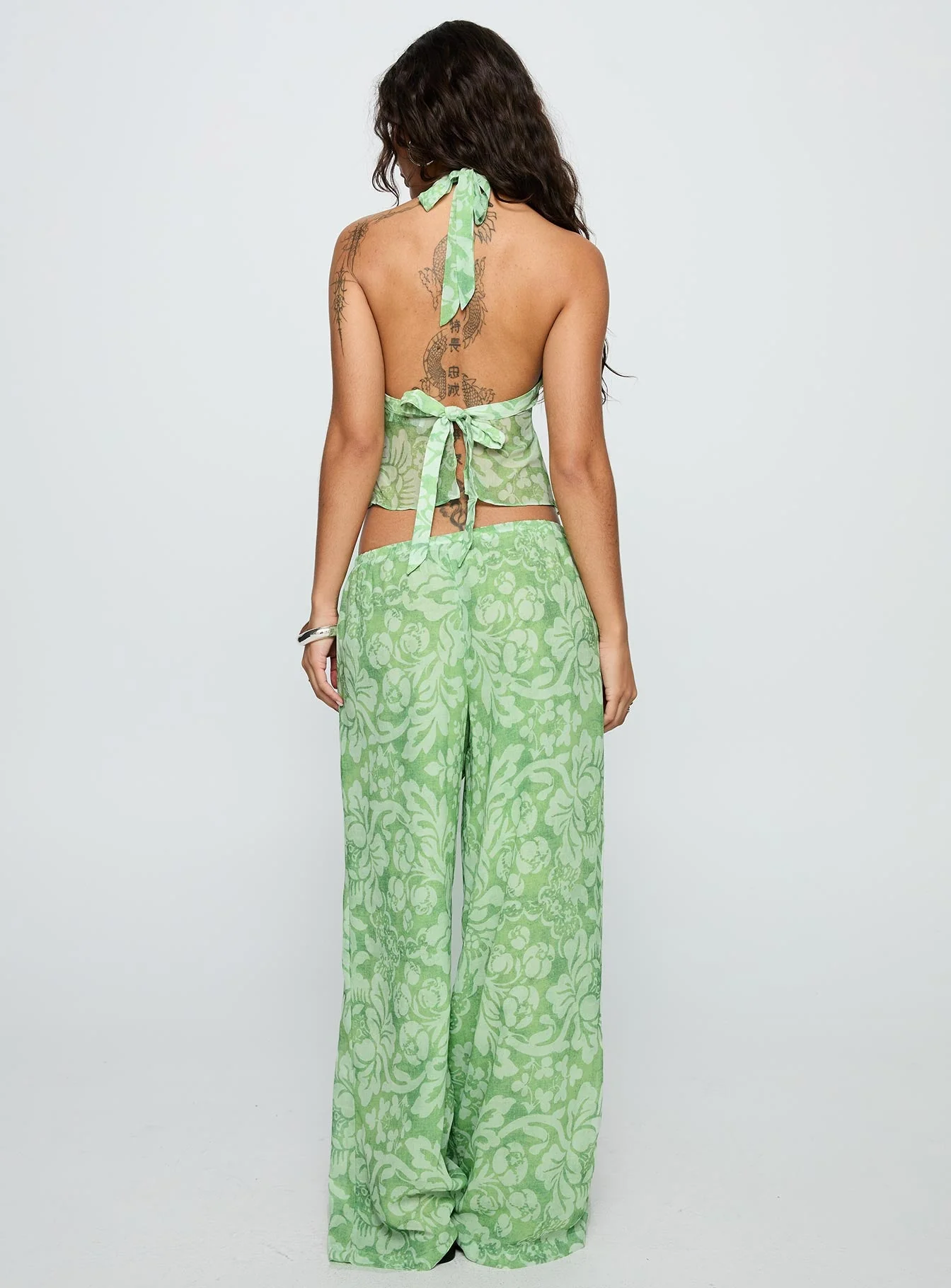 Finesse Pants Green Floral