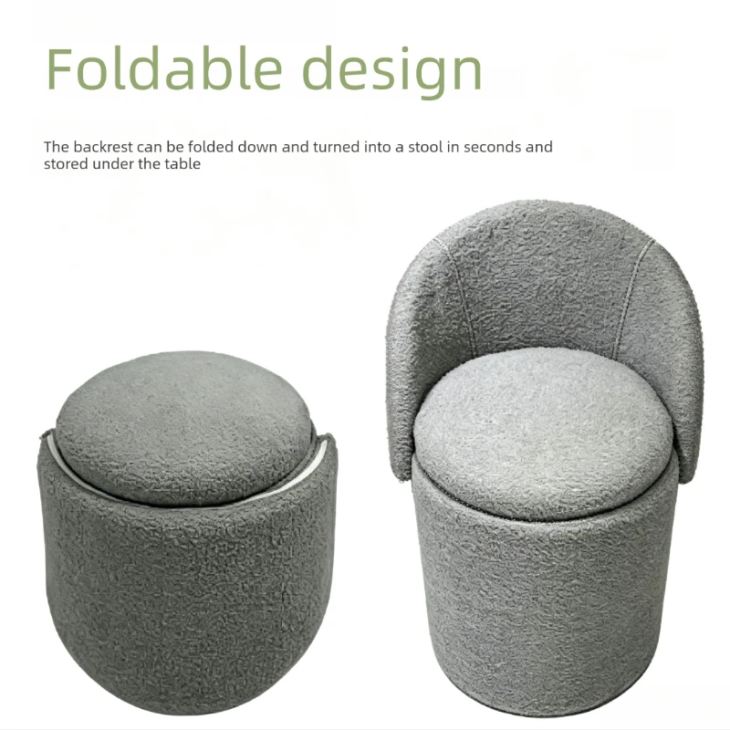 Plush Storage Ottoman
