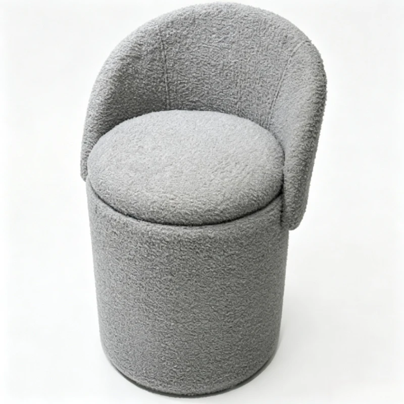 Plush Storage Ottoman