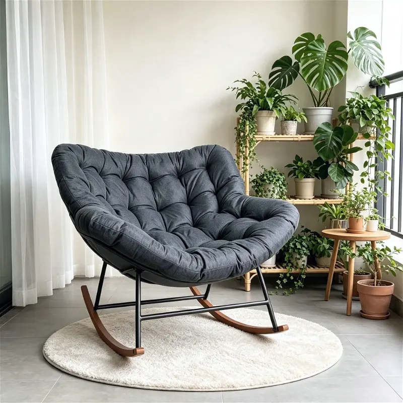 Solid Wood Footrest Rocking Chair（ 35.43