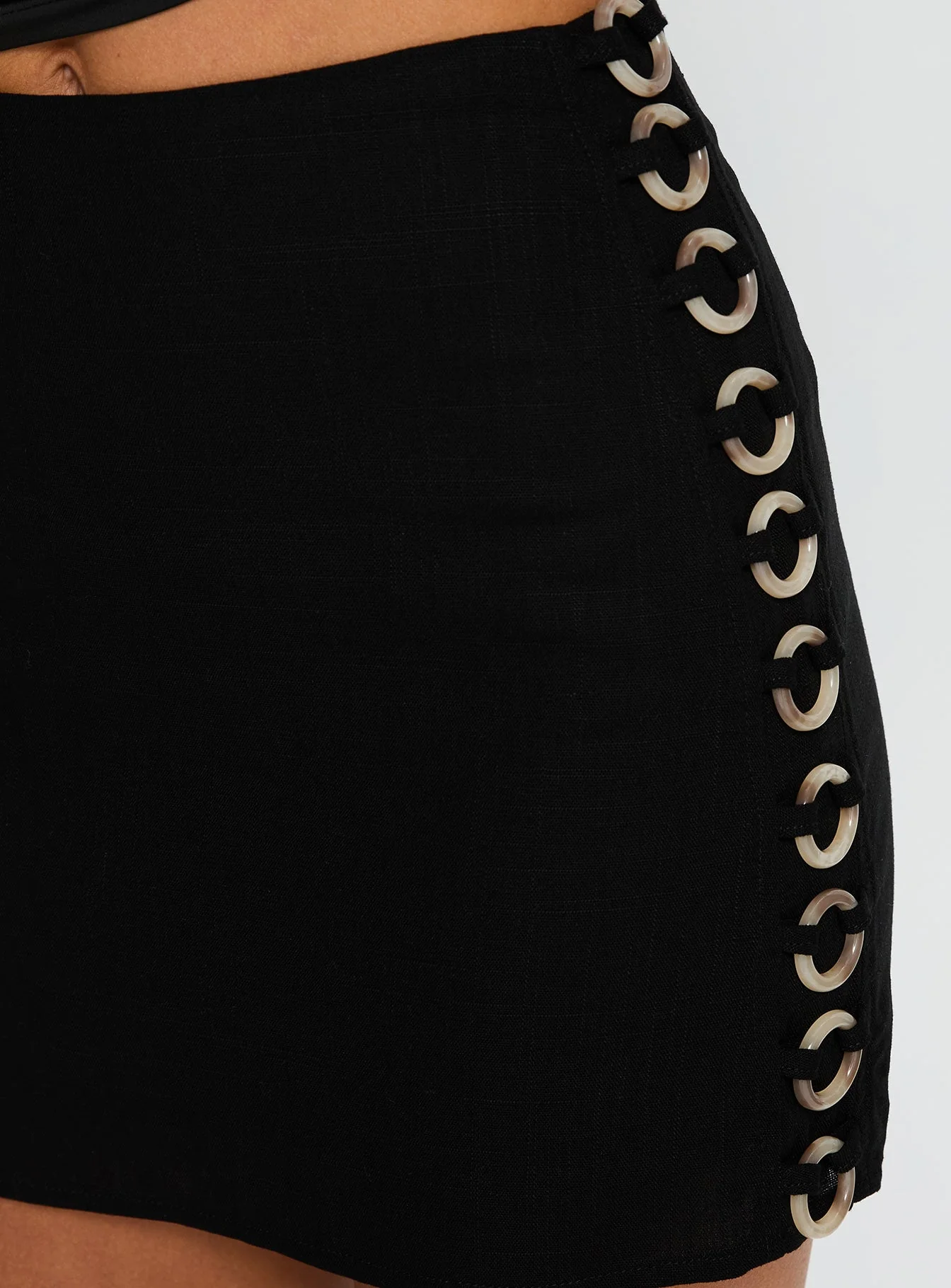Tiramisu Mini Skirt Black